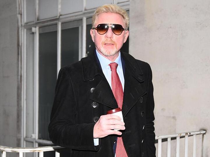 Boris Becker vor der Anhörung in London.
