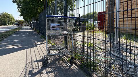 Wo landen eigentlich die ganzen entf&uuml;hrten Einkaufswagen? Der hier wurde einfach mal am Westkreuz geparkt.