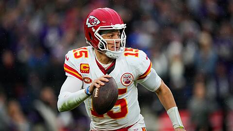 Chiefs-Quarterback Patrick Mahomes (15) wird mit seinem Team versuchen den Titel mit einem Sieg im Super Bowl zu verteidigen.