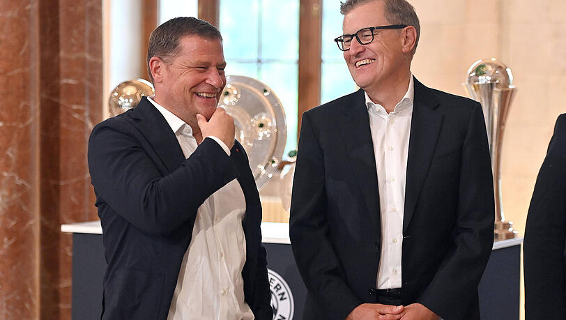 Derzeit zu zweit im Vorstand des FC Bayern: CEO Jan-Christian Dreesen (r.) und Sportboss Max Eberl.