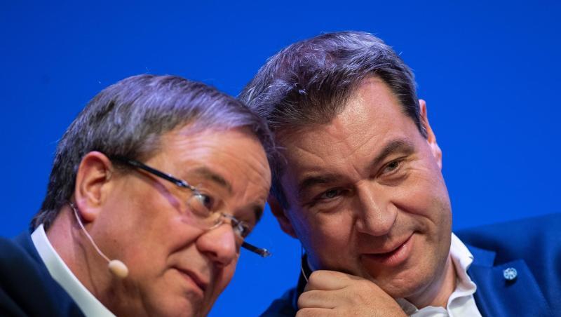 Armin Laschet (CDU, l), Ministerpräsident in NRW, und Markus Söder (CSU), Ministerpräsident in Bayern. Armin Laschet (CDU, l), Ministerpräsident in NRW, und Markus Söder (CSU), Ministerpräsident in Bayern.
