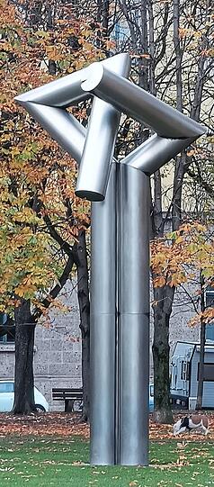Die "Doppelsäule" von Erich Hauser aus dem Jahr 1970. Foto: cis
