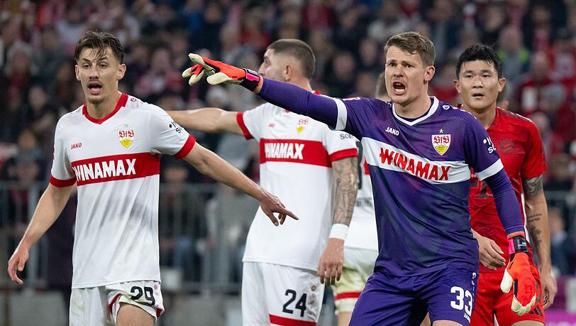 Am Dienstag sind Alexander Nübel (2. v. r.) und der VfB Stuttgart bei Juventus Turin zu Gast.