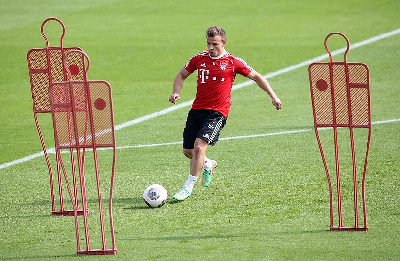 An Tag drei stand viel Spiel mit dem Ball auf dem Programm. Unter anderem war ein Schnellkraft-Koordinations-Parcours aufgebaut.