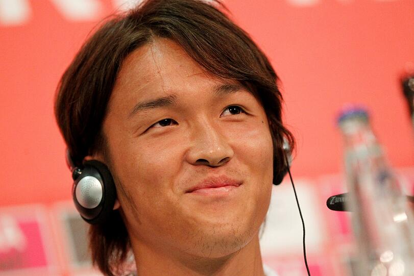 Takashi Usami bei der offiziellen Vorstellung in der allianz Arena. (Archiv)
