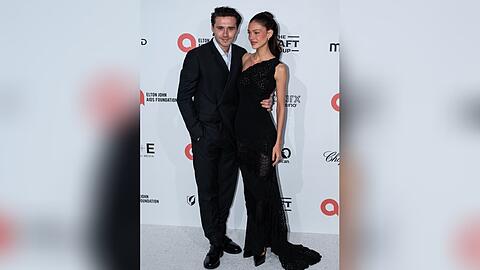 Brooklyn Beckham und seine Frau Nicola nahmen an der j&auml;hrlichen Oscar-Viewing-Party der Elton John AIDS Foundation teil.