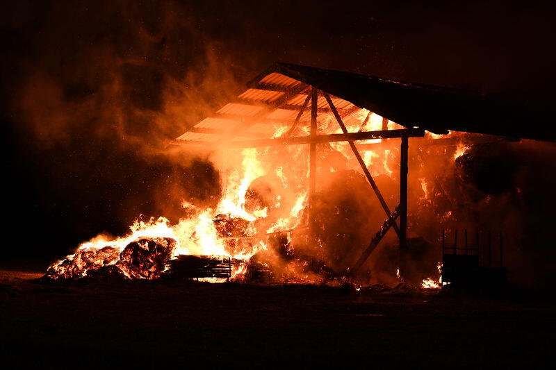 Bei dem Scheunenbrand in Grabenstätt wurde zum Glück niemand verletzt.
