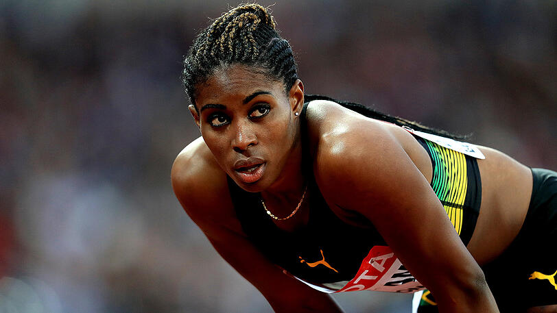 Jodean Williams aus Jamaika nach dem 200-Meter-Vorlauf.