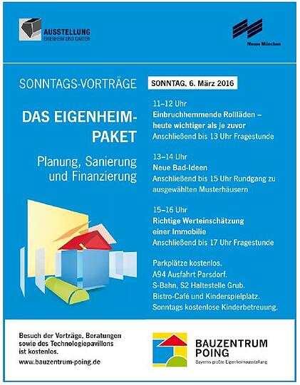 Das Bauzentrum Poing informiert wieder am 06. März.
