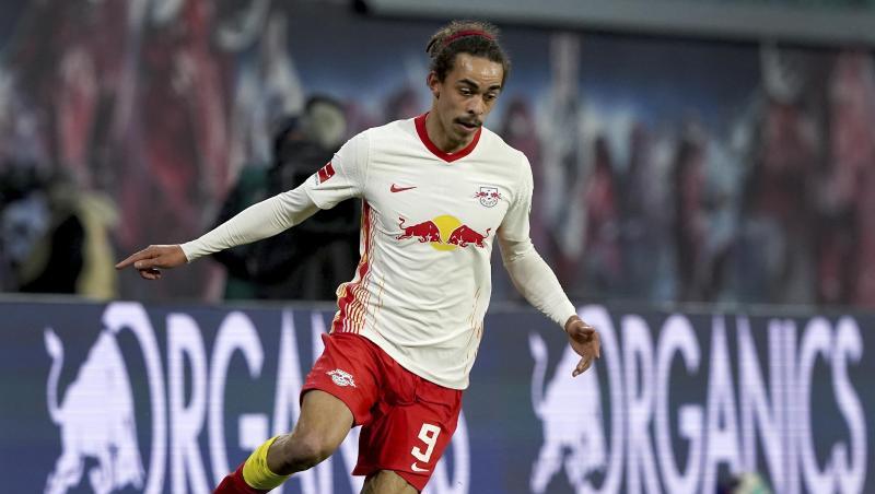 Yussuf Poulsen in Aktion.