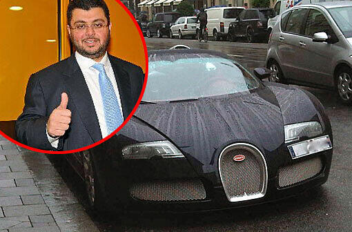 1001 PS: Mit diesem Bugatti Supersportwagen war Löwen-Investor Hasan Ismaik in München unterwegs. Hier parkt er Samstagvormittag vorm Vierjahreszeiten, wo Ismaik während seines München-Besuchs übernachtet hat.
