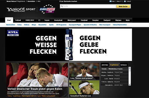 Auch bei eurosport ist der Traum geplatzt.