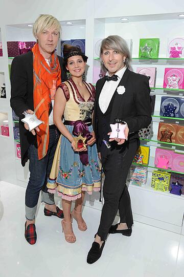 Helmut Schmid und Marco Slavulj von der Hair and Beauty Galerie mit Model Lisa Spitzauer.