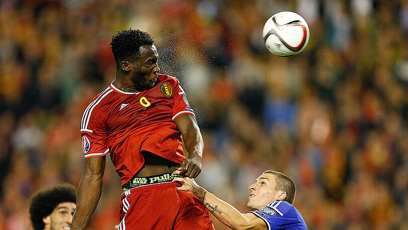 Der belgische Nationalspieler Romelu Lukaku im EM-Qualifikationsspiel gegen Bosnien und Herzegowina. Der belgische Nationalspieler Romelu Lukaku im EM-Qualifikationsspiel gegen Bosnien und Herzegowina.