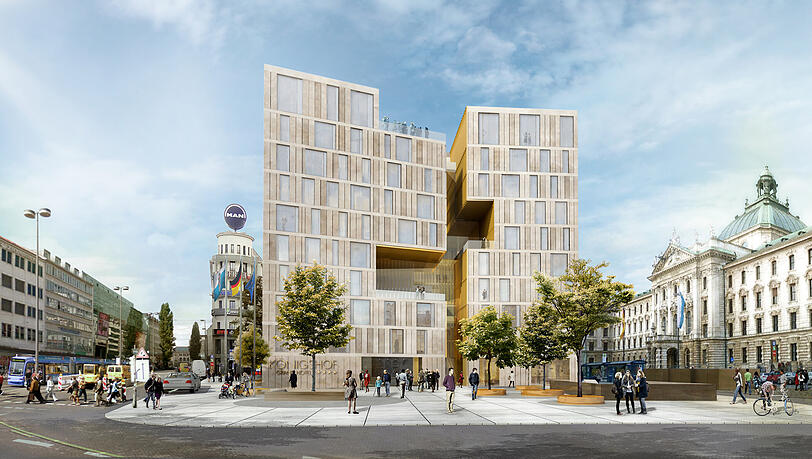 So soll er bald aussehen, der neue Königshof, der nun Teil einer internationalen Hotel-Kette sein wird. Ende 2023 ist die Fertigstellung geplant.