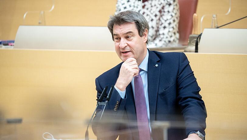 Ministerpräsident Markus Söder im Landtag.