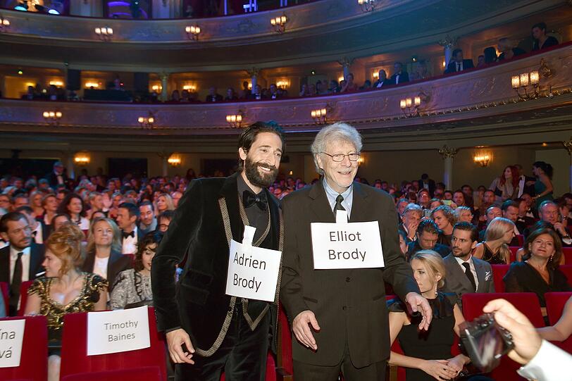 Adrian Brody mit Vater zum Scherzen aufgelegt.