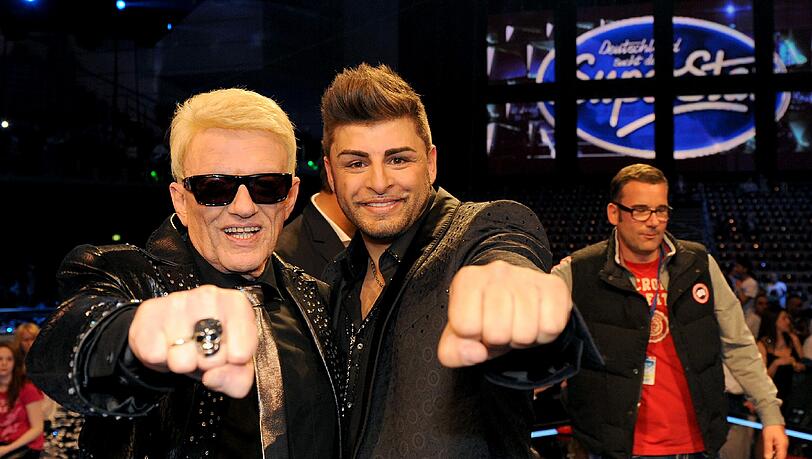 Jury-Mitglied Heino und Sieger Severino Seeger. Jury-Mitglied Heino und Sieger Severino Seeger.