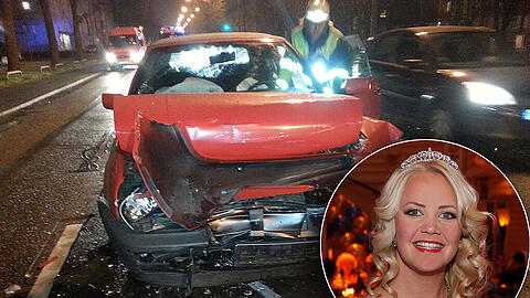 Die Münchner Faschingsprinzessin Cornelia Heidler liegt nach einem schweren Verkehrsunfall im Krankenhaus.
