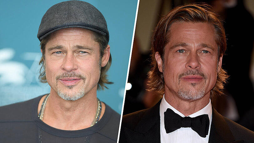 Venedig Film Festival: Brad Pitt bei seiner Ankunft (l.) und auf dem roten Teppich