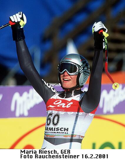 16.02.2001 Erstes Weltcuprennen, Super-G in Garmisch-Partenkirchen, Platz 20.