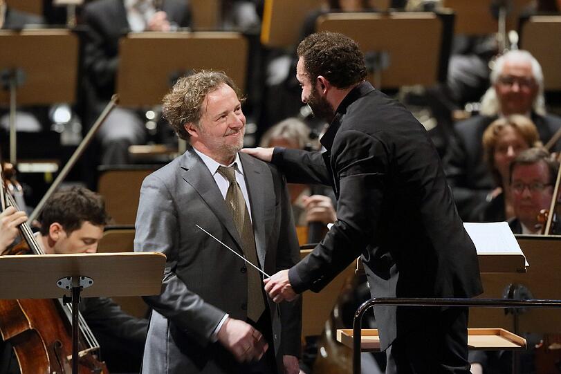 Christian Gerhaher mit Kirill Petrenko nach dem Konzert.