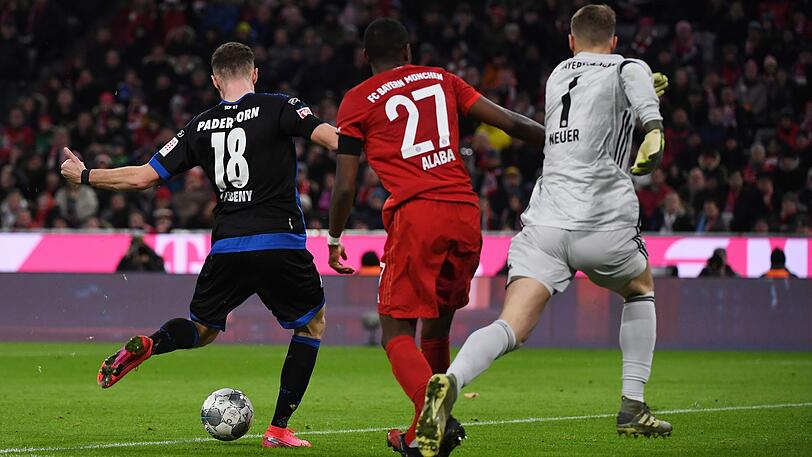 Dann düpierte Srbeny auch noch David Alaba und schob die Kugel lässig zum 1:1 ins verwaiste Münchner Tor.
