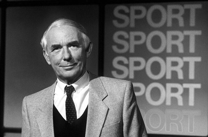 "Mr. Sportschau" ist tot: ARD-Sportmoderator Ernst Huberty starb am 24. April 2023.
