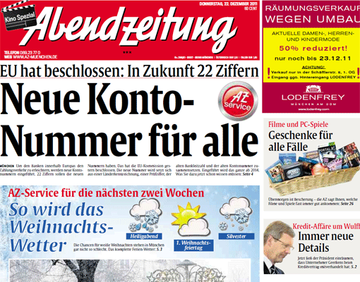 Jahres-Rückblick: Rückblick: Das Jahr 2011 in AZ-Schlagzeilen - München - Abendzeitung München