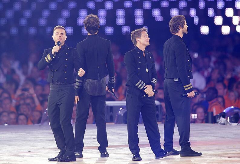Die britische Boyband Take That gab sich die Ehre.