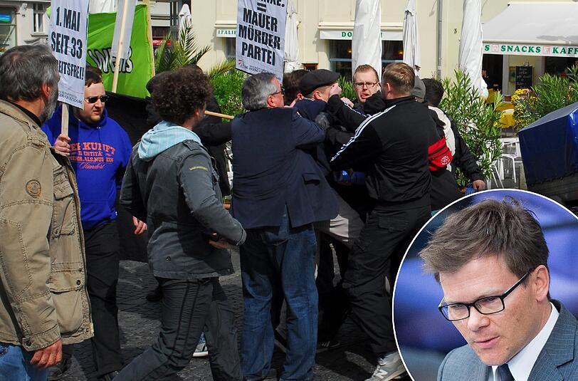 Rechtsextreme haben die Maikundgebung der Gewerkschaften in Weimar überfallen und auch den SPD-Politiker Carsten Schneider attackiert.