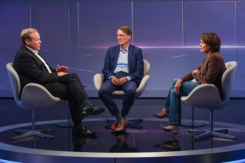 Tilman Kuban (links) und Karl Lauterbach waren bei Sandra Maischberger zu Gast. Tilman Kuban (links) und Karl Lauterbach waren bei Sandra Maischberger zu Gast.