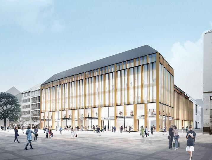 So sieht's aus, wenn's fertig ist: Das Joseph Pschorr Haus an der Neuhauser Straße.
