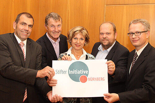 Die &bdquo;Anstifter&ldquo;: Harald Riedel, Alexander Brochier, Ingeborg Weise, Reiner Prölß (v. links).