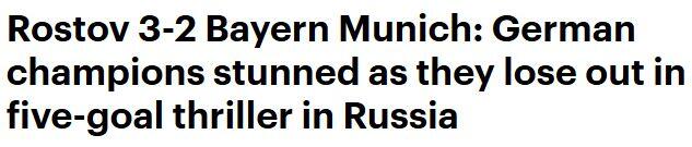 Die "Daily Mail" schreibt von "betäubten" Bayern, die einen Fünf-Tore-Thriller verlieren.