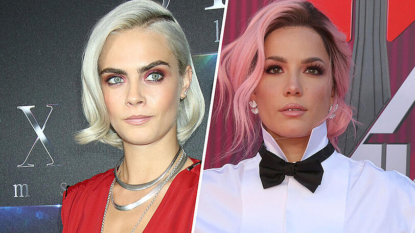 Cara Delevingne (li.) und Halsey sollen "Spaß zusammen haben".