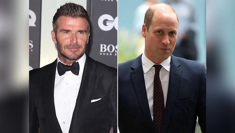 Offener Sexismus: David Beckham (l.) und Prinz Williams werden angezählt.