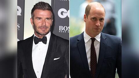 Offener Sexismus: David Beckham (l.) und Prinz Williams werden angezählt.