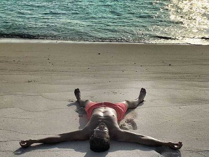 Wayne Carpendale nutzt seine Tage am Meer in vollen Zügen