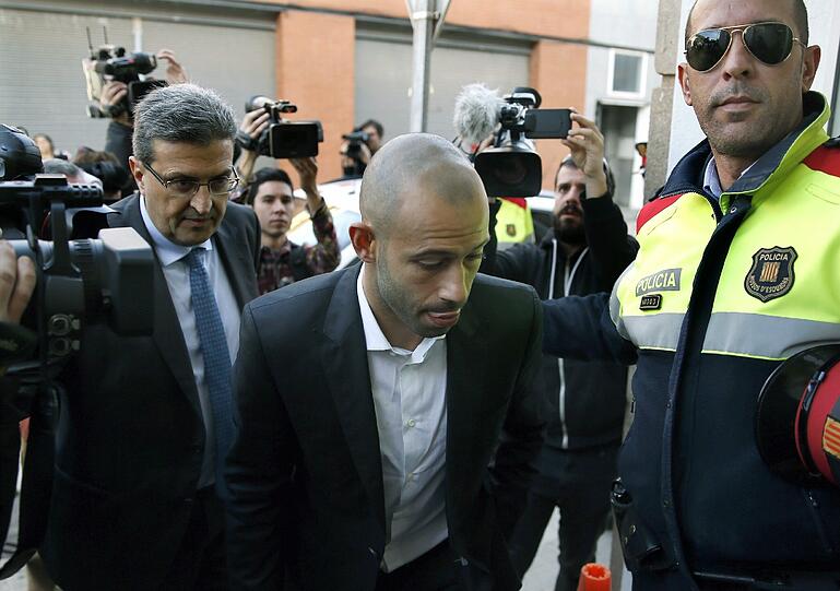 Javier Mascherano wurde in Spanien zu einer einjährigen Haftstrafe verurteilt.