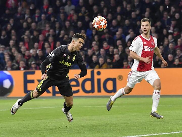Juve-Stürmer Cristiano Ronaldo erzielte per Kopf den Treffer gegen Ajax Amsterdam.