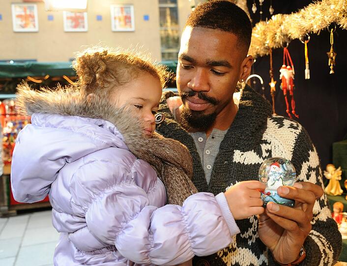 Brandon Thomas mit Frau Rebecca und Tochter Camryn.