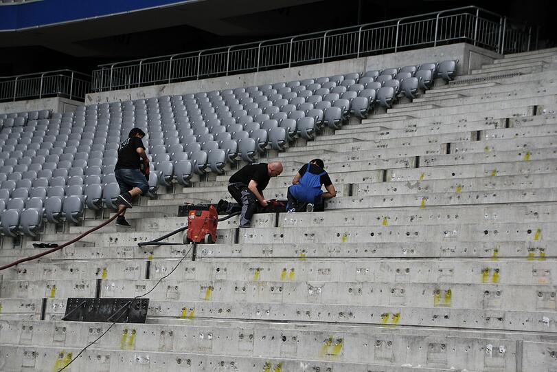 Umbau in der Allianz Arena: Die Bilder