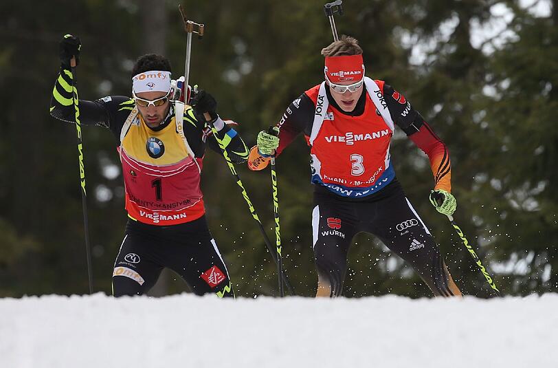 Benedikt Doll und Martin Fourcade.