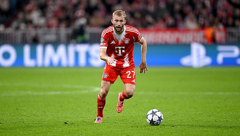 In Topform: Bayerns Konrad Laimer. In Topform: Bayerns Konrad Laimer.