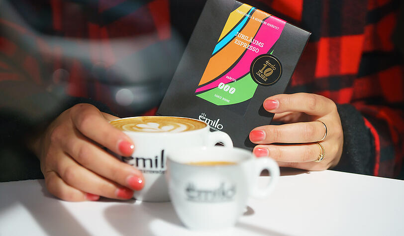 Kreation zum 10-jährigen Jubiläum: ein klassisch italienischer Espresso mit Aromen von Rum, Traube und Nuss.