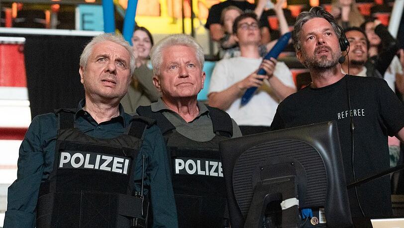 Die Münchner Kommissare Franz Leitmayr (Udo Wachtveitl, l.) und Ivo Batic (Miroslav Nemec) im "Tatort: Game Over".