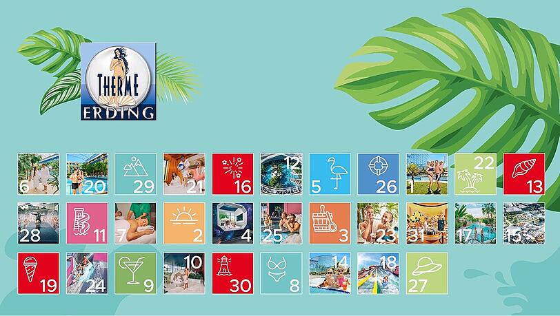 Den ganzen August über tolle Preise der Therme Erding im Gesamtwert von über 5.500 Euro gewinnen.