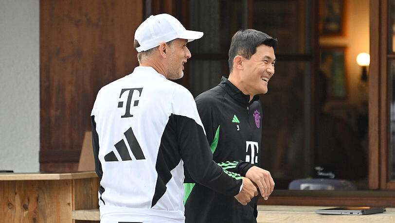 Verstehen sich von Beginn an bestens: Thomas Tuchel und Kim Min-jae.