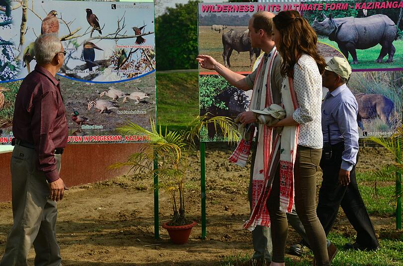 Kate und William bei ihrer Safari im Kaziranga-Nationalpark.
